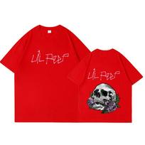 Rapper Lil Peep Cry Baby Skeleton Tshirt Unisex Women Clothing Fashion Vintage Hip Hop Oversized Tshirts Gothic Harajuku T Shirt S