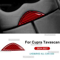 Carbon Fiber Center Console Storage Box Organizer for Cupra Tavascan 2024-2026 Red Carbon Fiber juoda