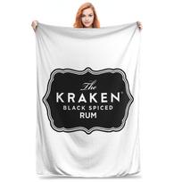 Kraken Rum Blankets Portable Fleece Sofa Throw Blanket for Couch Bedding Office Throws Bedspread Quilt Size: 75*100cm, Weight: 230 GSM