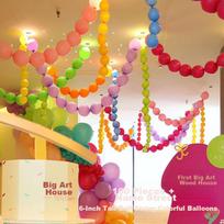 Shiluode 6-Inch Tail Balloon, New Year Decoration for Kindergarten Classroom, Mixed Colors, 100 Pieces with Pump Included