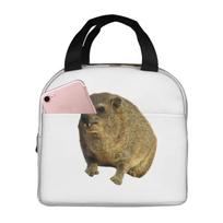Cute Rock Hyrax Lunch Bags Insulated Bento Box Lunch Tote Resuable Picnic Bags Thermal Bag for Woman Kids School One Size