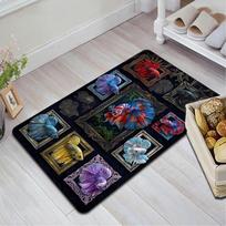 Betta Fish Art Pattern Rug Floor Mat for Living Room or Bedroom Soft and Comfortable Carpet a Gift for Birthday and Holiday. 40x60cm( 15x23in ) įvairiaspalvis