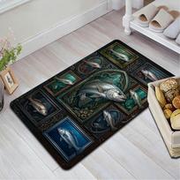 Ocean Fish Collection Pattern Rug Floor Mat for Living Room or Bedroom Soft and Comfortable Carpet a Gift for Birthday and Holiday. 40x60cm( 15x23in ) įvairiaspalvis