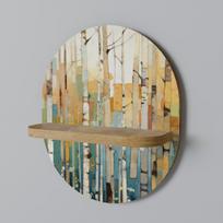Birch kaleidoscope oval shelf
