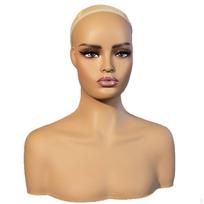 PVC Mannequin Head Stand Compatible with Shoulders Necklace Display Bust for Salon,