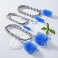 3 Pieces Drain Cleaning Brush Set Nylon Bristles Pipe Metal Loop Handle for