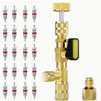 1/4in & 5/16in Port Valve Core Remover Brass Valve Tool  For R410A Refrigerant System
