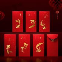 5/6/8pcs Paper Red Packet Cartoon Luck Pocket New Year Blessing Red Envelope  Birthday Style 1