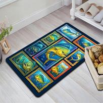 MahiMahi Collection Pattern Rug Floor Mat for Living Room or Bedroom Soft and Comfortable Carpet a Gift for Birthday and Holiday. 40x60cm( 15x23in ) įvairiaspalvis