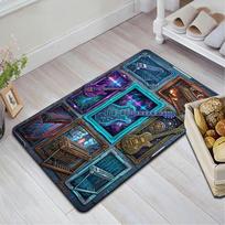Futuristic Musical Instruments Pattern Rug Floor Mat for Living Room or Bedroom Soft and Comfortable Carpet a Gift for Birthday and Holiday. 40x60cm( 15x23in ) įvairiaspalvis