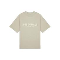 Fear Of God Essentials SS22 Kids T-Shirt Sea Foam Logo Print Crew Neck Short Sleeve Kids T-Shirts Gray-Green FOG-SS22-350 S