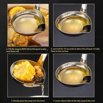 Stainless Steel Grease Separator Soup Ladle Long Handle Efficient Oil Filter for Homemade Soup Making