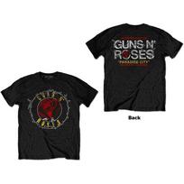Guns N' Roses Rose Circle Paradise City T- Black New Unisex T-Shirt XL