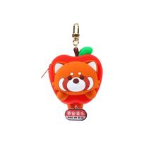 Zipper Red Panda Coin Purse Wallet Silicone Earphone Bag Cute Panda Keychain  Bag Pendant Red Panda