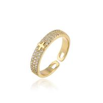 Inel Dama Cupru Zirconiu Auriu - Simple & Elegant Women's Engagement Ring, Cubic Zirconia Wedding Band, 925 Sterling Silver Plated Gold Ring