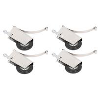 4Pcs Sliding Door Pulley Cam System Stainless Steel Mute Strong Bearing Hardware 40mm Diameter Stainless steel