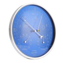 Thermometer Barometer Hygrometer 3 in 1 All Season Wall Hanging Indoor Outdoor Accurate Weather Instrument Blue 180mm Color: Blue