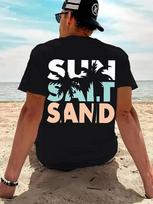 Sun Salt Sand Graphic TShirt Unisexs Beach Ocean Summer Vacation Tee Casual Tops S