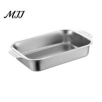Stainless Steel Bread Pan Baking Pan, with Handles, Heavy-Duty Rectangular Tray, Heavy Duty Oven High Temperature Resistant Durable Kitchenware, Small
