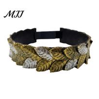 Flexible Olive Branch Crown Greek Laurel Leaf Headband, Medieval Roman Emperor Crown, Forest Elf Lightweight Cosplay Headband God Circlet Costume for auksinė