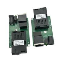 ABUO-100M Ethernet Fiber Media Converter PCB Board,1X RJ45 & 1X SC Port,1 Pair Ethernet Fiber Optic Transceivers For Switch