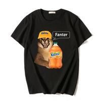 Floppa Fanta Hat Fanter Peach Drink Graphic T-shirt XXXL