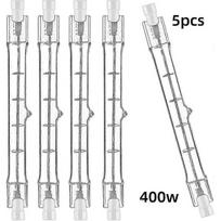 5pcs R7s 118mm 400W Halogen Bulbs - 220-240V Dimmable J118 Linear Spotlight for Indoor/Outdoor Use-CD6