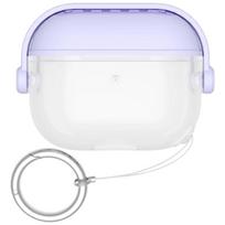 AirPods 3 Case, Apple Bluetooth Earphones Third Generation Silicone Cover, Creative Shockproof And Scratch-Resistant, Semi-Transparent Purple