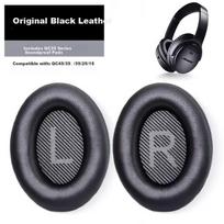 PENGGU Replacement Ear Pads for Bose QC35 II QC45 Headphones, Original Lambskin Soft Sponge Noise-Cancelling Ear Cushions, Black