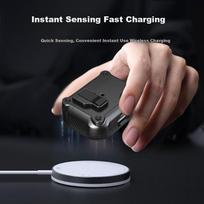 Smorss AirPods 4 Protective Case, Apple Fourth Generation Wireless Bluetooth Earphones, Full Protection Shockproof Upgraded Auto-Lid, Black with Hook
