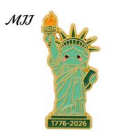 Cartoon Brooch Decorative Goddess Statue Design Zinc Alloy Textured Pin Bag Sweater Suit Lapel Enamel Badge Outfit Accessory žalia