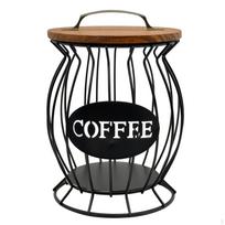 Wire Basket with Front Panel Countertop Coffee Pod Holder Decorative Capsule Organizer for