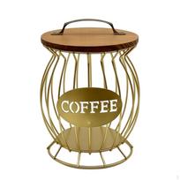 Wire Basket with Front Panel Countertop Coffee Pod Holder Decorative Capsule Organizer for