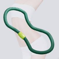Weighted Fitness Hoop Portable Massage Exercise for Gym Training Travel Green 1 Section1.5kg