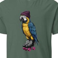 Roller Skating Parrot T-Shirt, Funny Parrot Shirt, Roller Skate Bird Tee, Parrot Lover Gift S