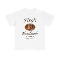 Titos Vodka Graphic T Shirt Vintage Austin Texas Unisex Heavy Cotton Tee S