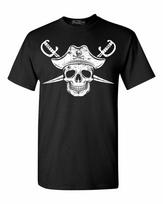 Pirate Skull Hat Swords T-shirt Jolly Roger Halloween Costume Shirts M