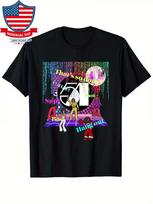Disco Freaks Store Studio 54 Disco 007 Unisex T-Shirt - Black Small Retro Cartoo XL
