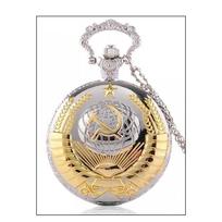 Large hammer and pocket watch One Size geltona