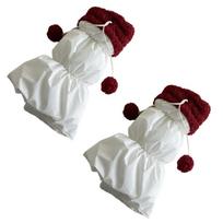 Women's Lamb Fleece Trim Padded Leg Warmers with Cute Plush Balls for Indoor Outdoor Quilted Puffer Boot Toppers Cuffs
