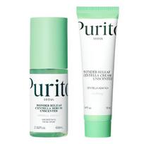 Purito Seoul Wonder Releaf Centella Serum Unscented+Cream Unscented Set | Fragrance Free Sensitive Skin Barrier Care
