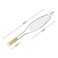 Outdoor Roasting Fish Grilling Basket Vegetable with Folding Handle DIY Flexible Nonstick Barbecue Tool Portable Burger Mesh