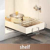 Kitchen Storage Box with Sliding Spice Pantry Shelves Drawer Rail Pull-out Cabinet Storage Rack Kitchen Pull-out Kitchen Tray
