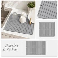 Silicone Non- Kitchen - Heat Dish Drying Pad for Countertop, Sink, and Dish Rack, Large Size One Size