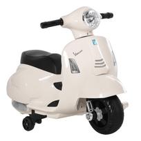 Electric Kids Motorcycle Vespa Electric Motorcycle with LED Light, Sound, Kids Electric Motorcycle for Children from 18-36 Months, White 66.5 x 38 x 52 cm