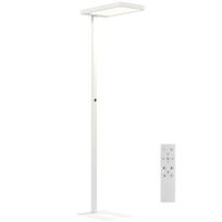LED Floor Lamp, Eye-Friendly Light, Floor Lamp with Remote Control, Adjustable Brightness, Plastic, Metal, White 60 x 32 x 196 cm balta