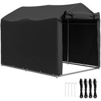 Garage Tent, Waterproof Tent Garage with Door, UV-Resistant 220 x 157 x 165 cm Black 220 x 157 x 165 cm juoda
