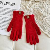 Open Finger Warm Gloves Wool Knitted Electric Bike Gloves Winter Gloves  Female Style 6