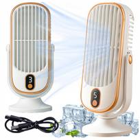 Desk Fan Standing Fan With 5 Speeds Powerful 4000 Mah Usb