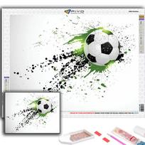 Cross Stitch Kit DIY Diamond Embroidery Fire and Water Football Diamond Painting Home Decor Full Round 20X30CM